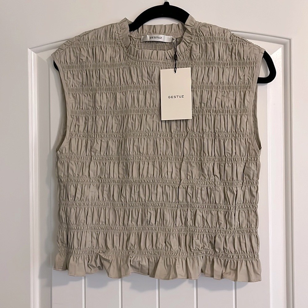 Nude Ruffle Blouse